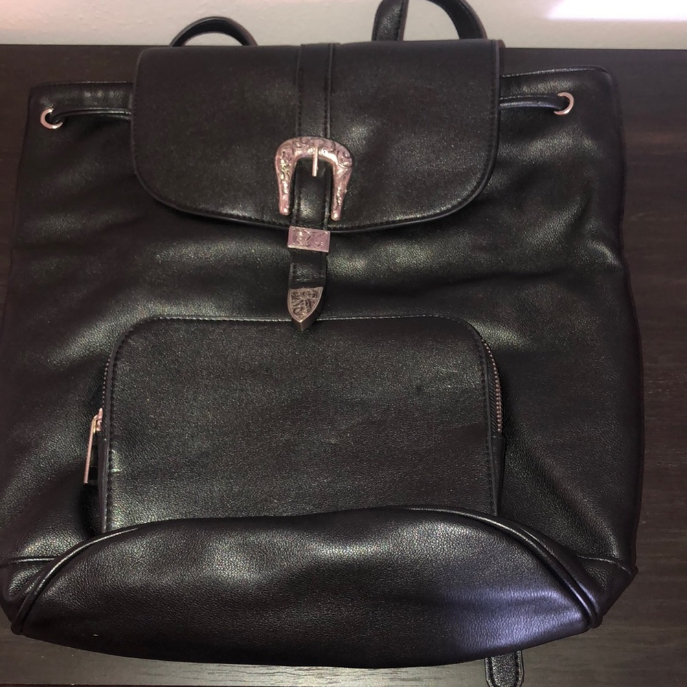 black boho backpack